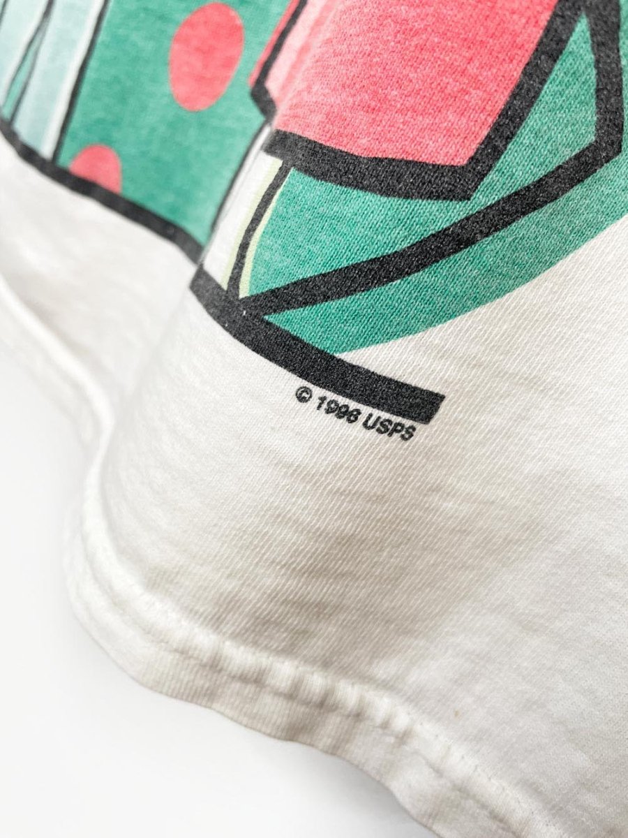 vintage 90s USPS holiday stamp graphic tee | tulex - good market thrift store