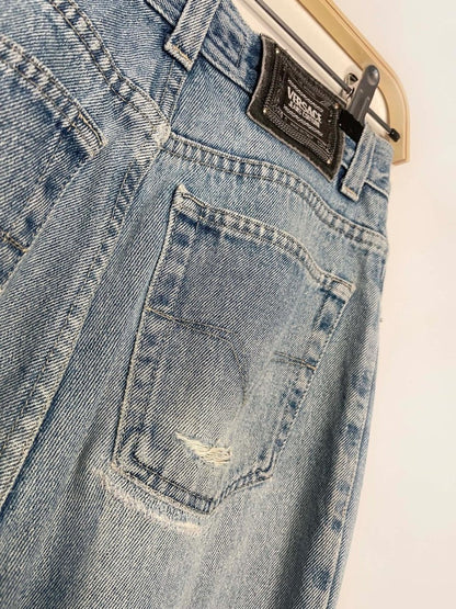 vintage 90s versace jeans couture high rise straight jeans | made in Italy - good market thrift store