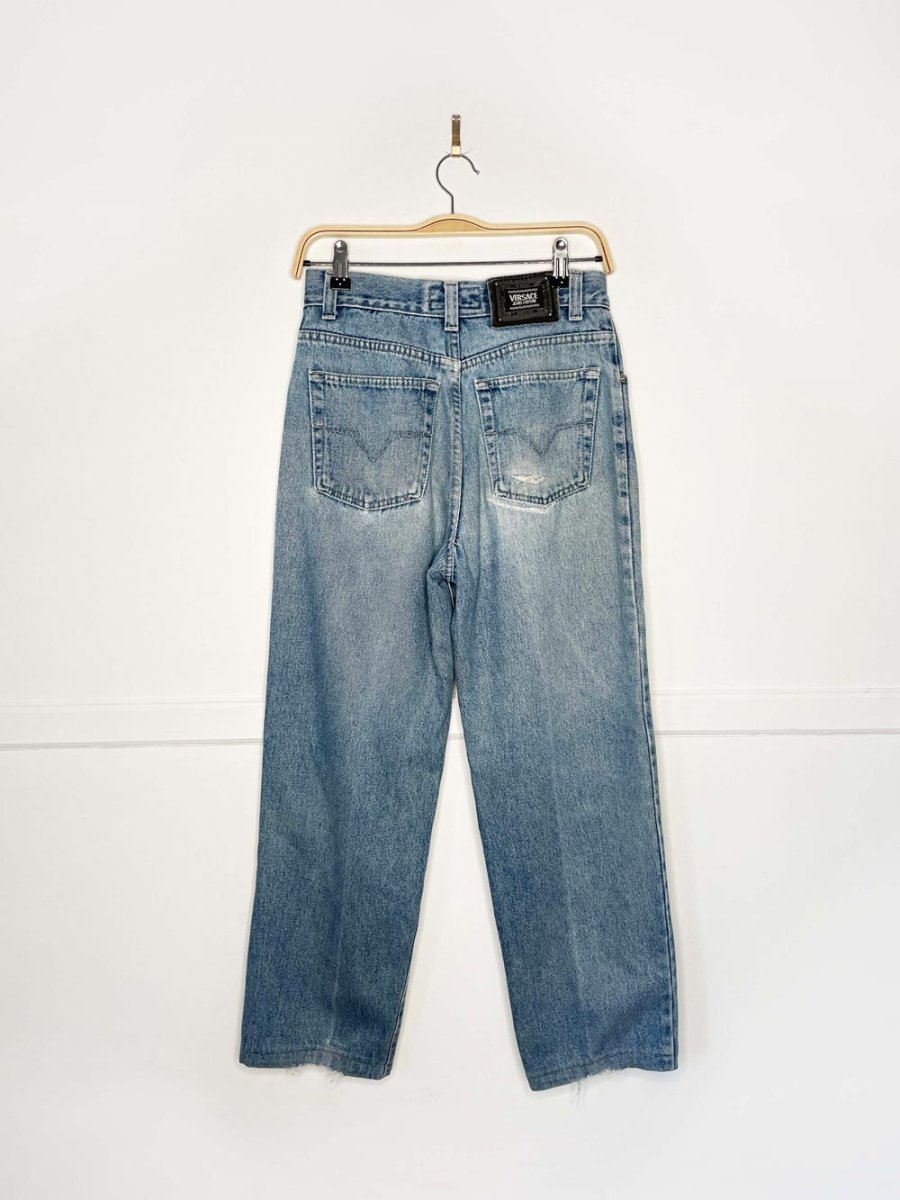 vintage 90s versace jeans couture high rise straight jeans | made in Italy - good market thrift store