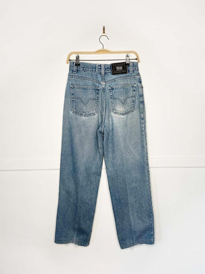 vintage 90s versace jeans couture high rise straight jeans | made in Italy - good market thrift store