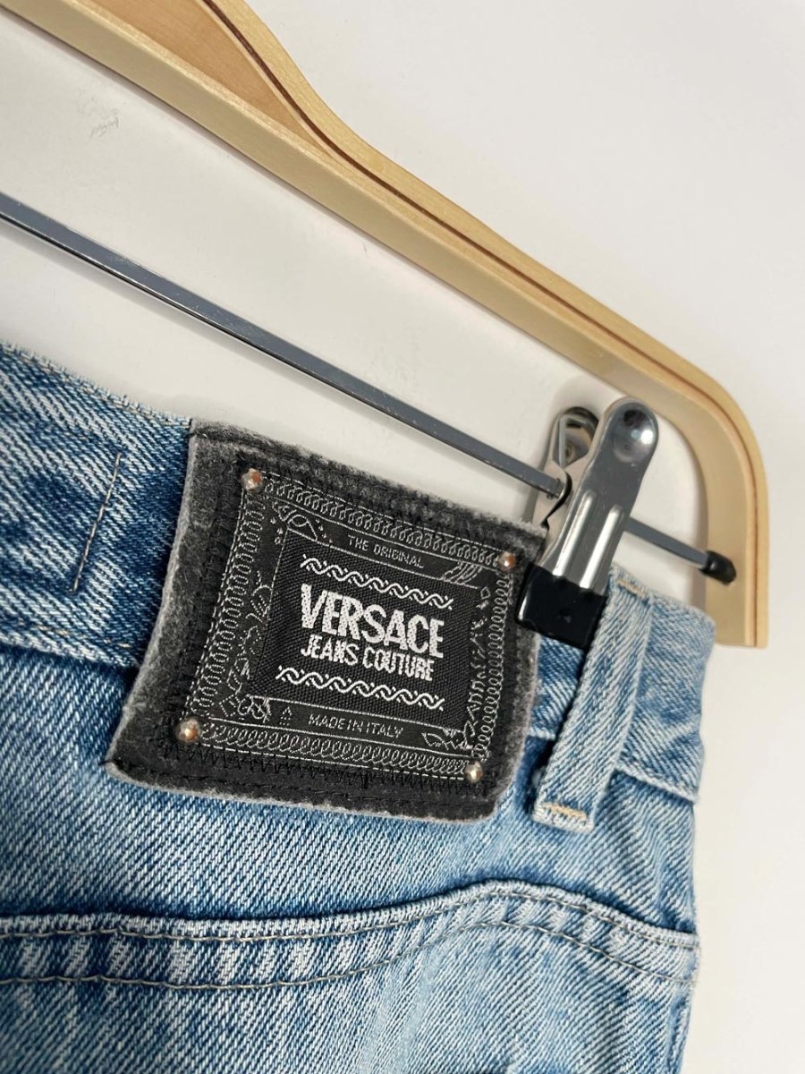 vintage 90s versace jeans couture high rise straight jeans | made in Italy - good market thrift store