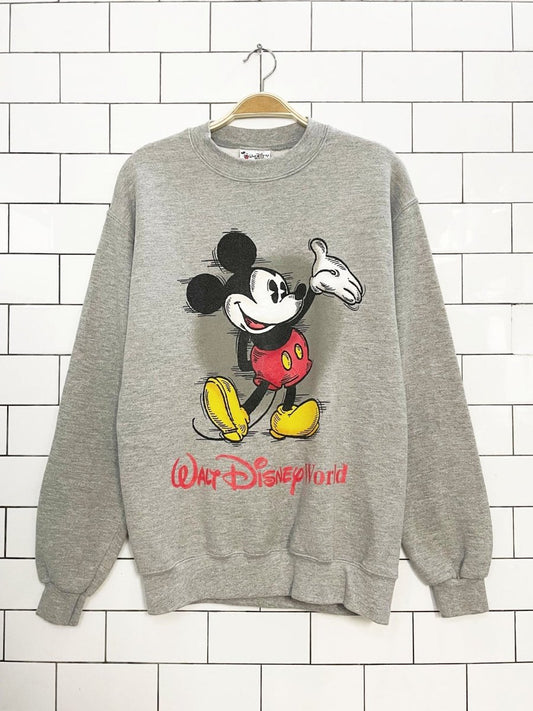 vintage 90s walt disney world mickey mouse sweatshirt | made in usa - good market thrift store
