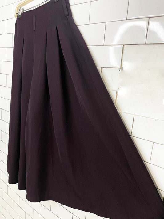 vintage 90s warehouse wool-blend pleated wrap wide leg pants - good market thrift store