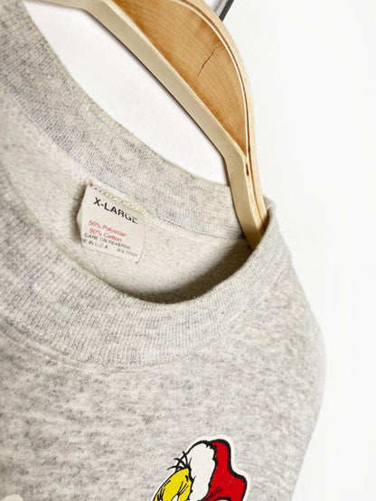 vintage 90s warner bros happy holidays sweatshirt | made in USA | sun sportswear - good market thrift store