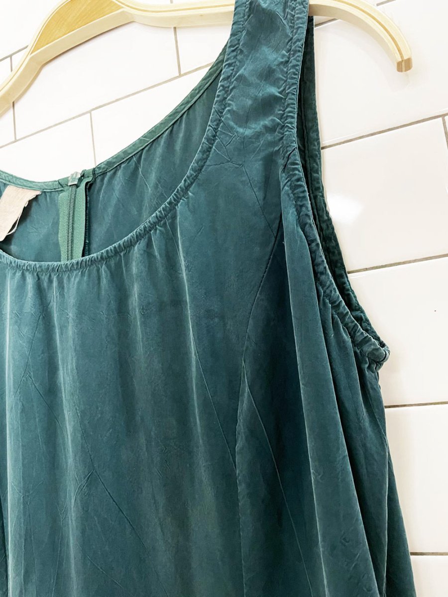 vintage 90s wild rose sleeveless tencel maxi dress - good market thrift store