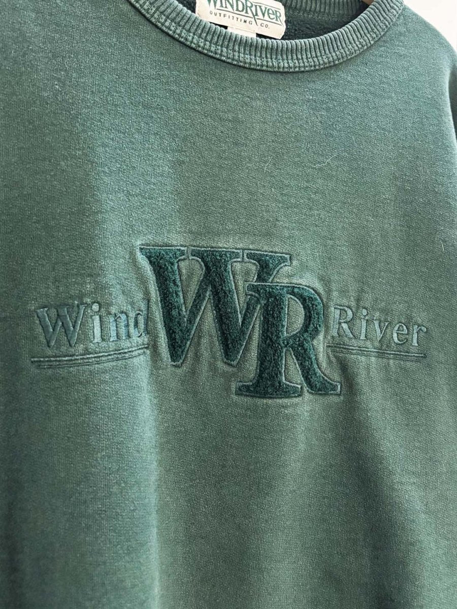 vintage 90s windriver embroidered logo sweatshirt - good market thrift store