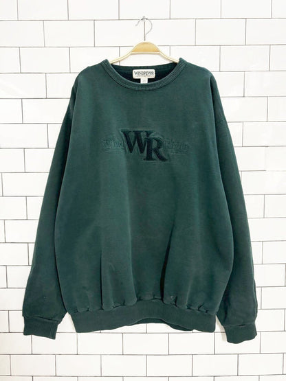 vintage 90s windriver embroidered logo sweatshirt - good market thrift store