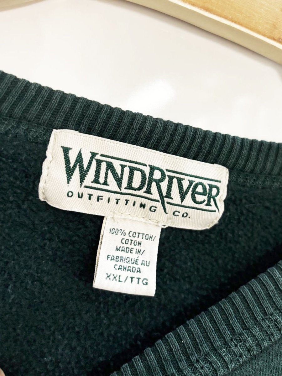 vintage 90s windriver embroidered logo sweatshirt - good market thrift store