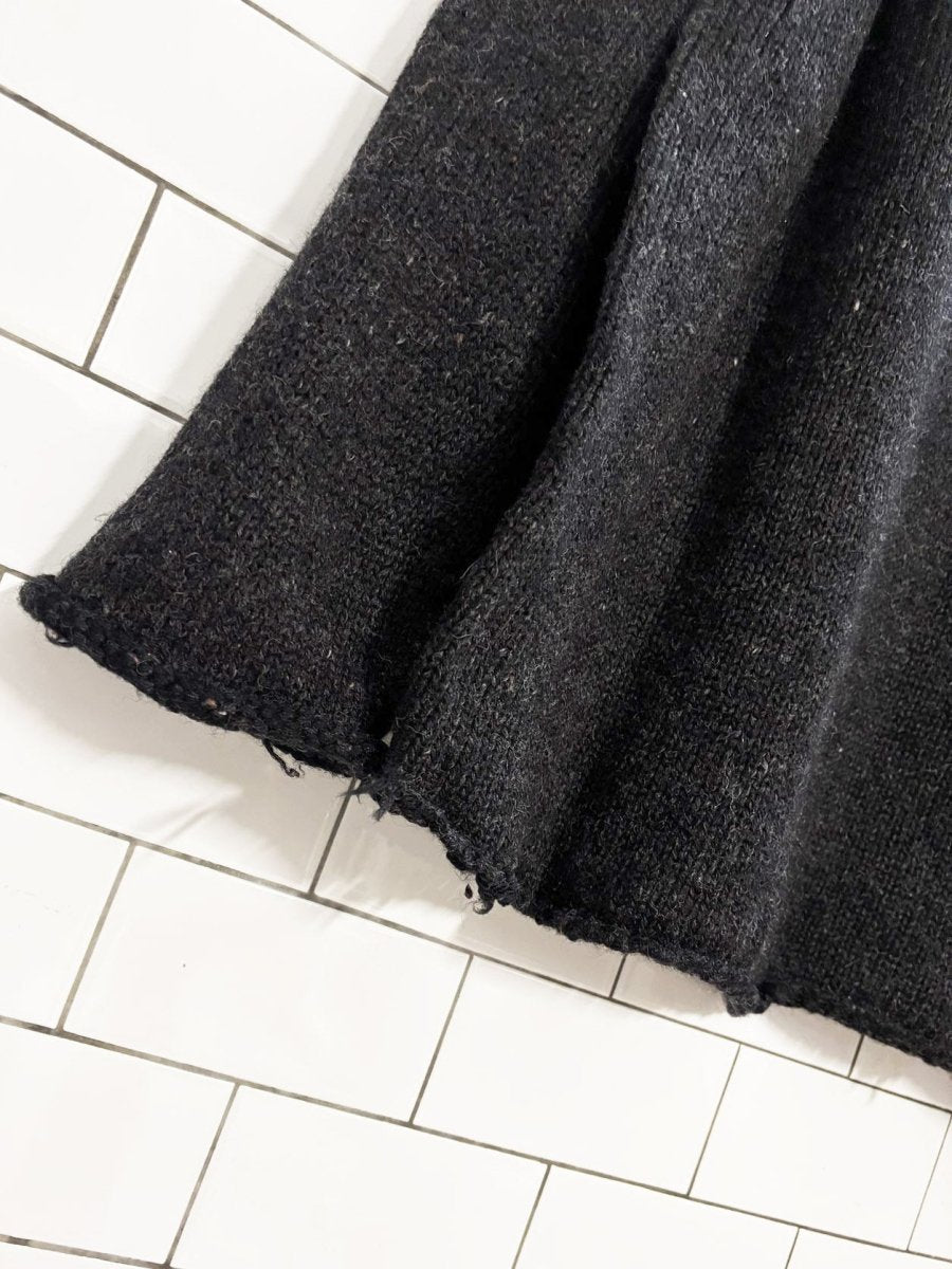 vintage 90s woolrich 100% wool v - neck rolled hem sweater - good market thrift store