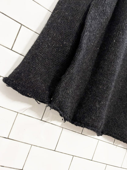 vintage 90s woolrich 100% wool v - neck rolled hem sweater - good market thrift store