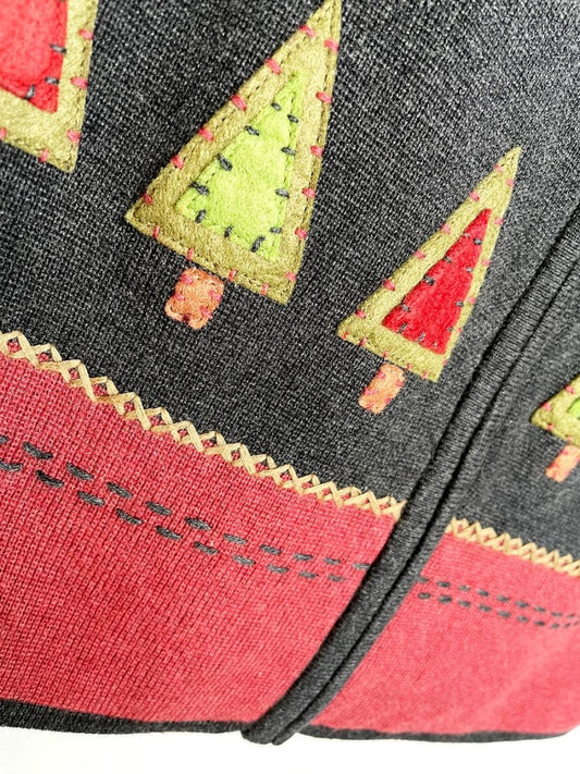 vintage 90s woolrich minimal tree line full zip knit vest - good market thrift store