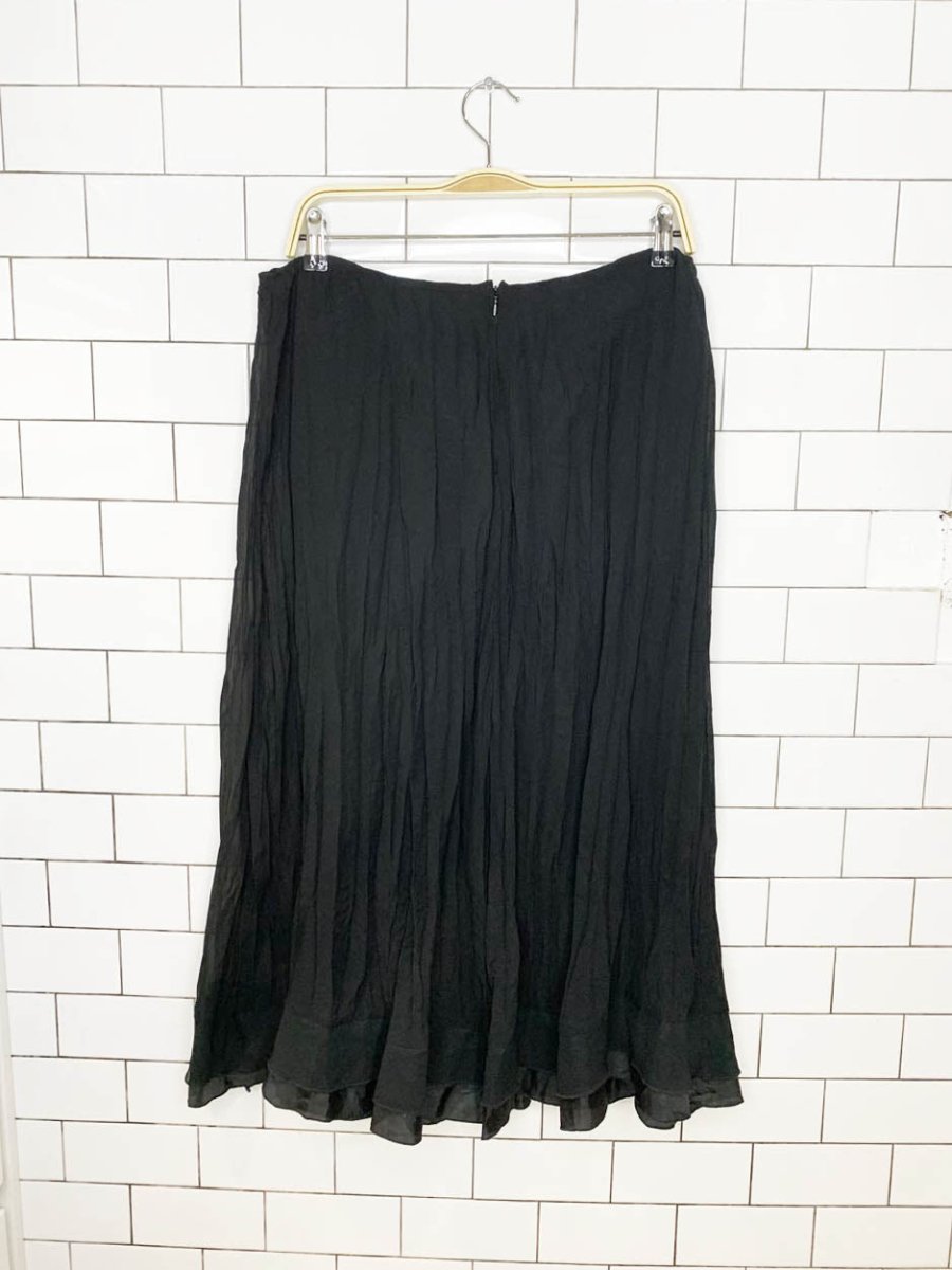 vintage 90s woolworths pleated chiffon midi skirt - good market thrift store