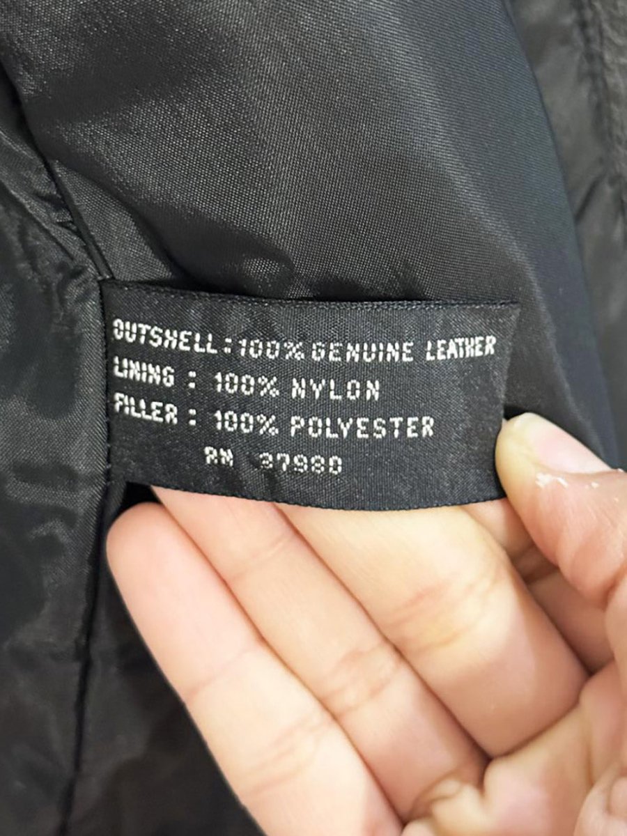 vintage 90s world alliance leather western stitch full zip bomber jacket - good market thrift store