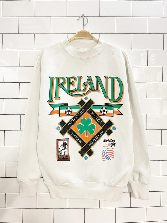 vintage 90s world cup ireland graphic sweatshirt | made in USA | medallion - good market thrift store