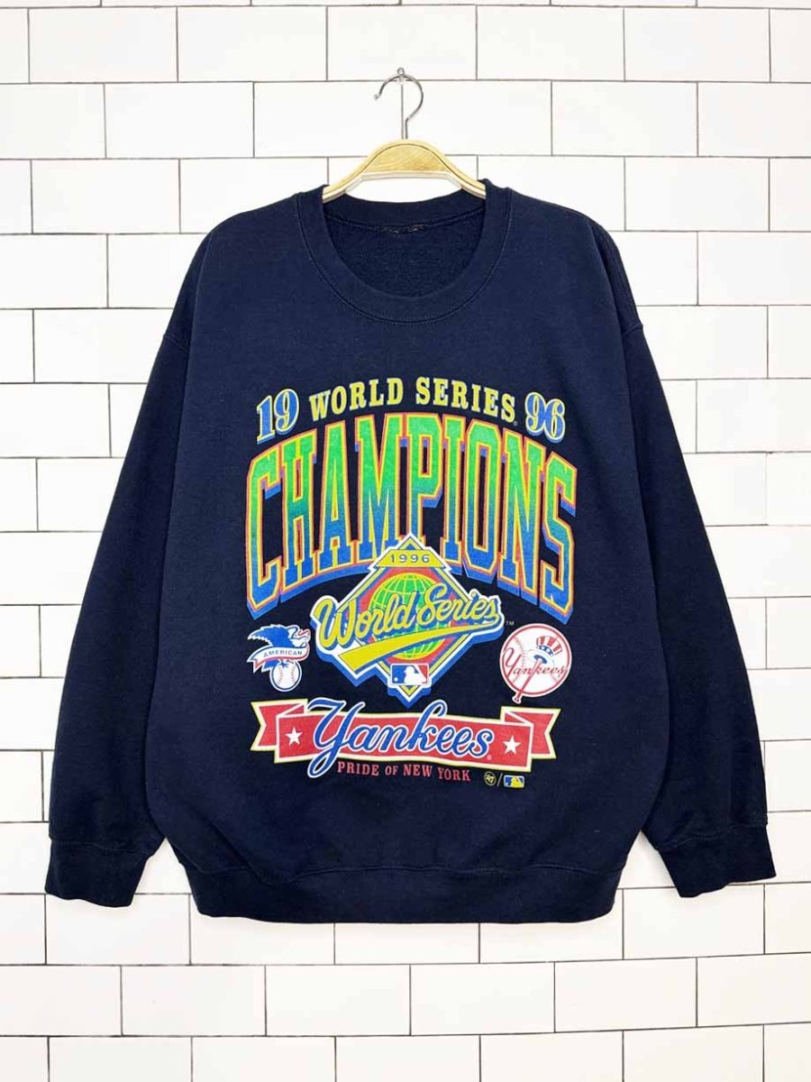 vintage 90s yankees world series champs sweatshirt | mlb - good market thrift store