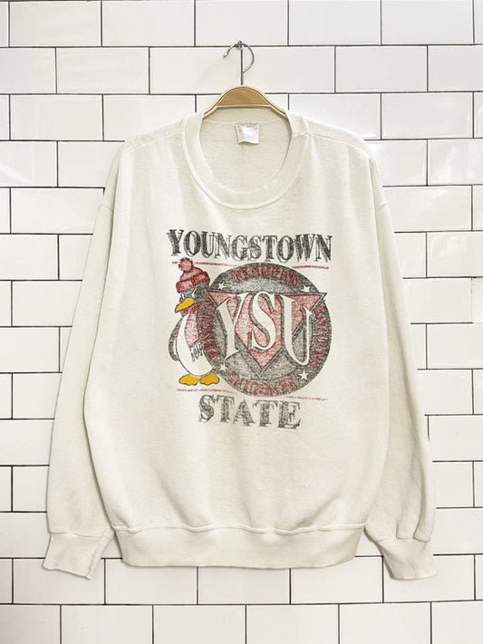 vintage 90s youngstown state university penguins sweatshirt | made in USA | hanes - good market thrift store