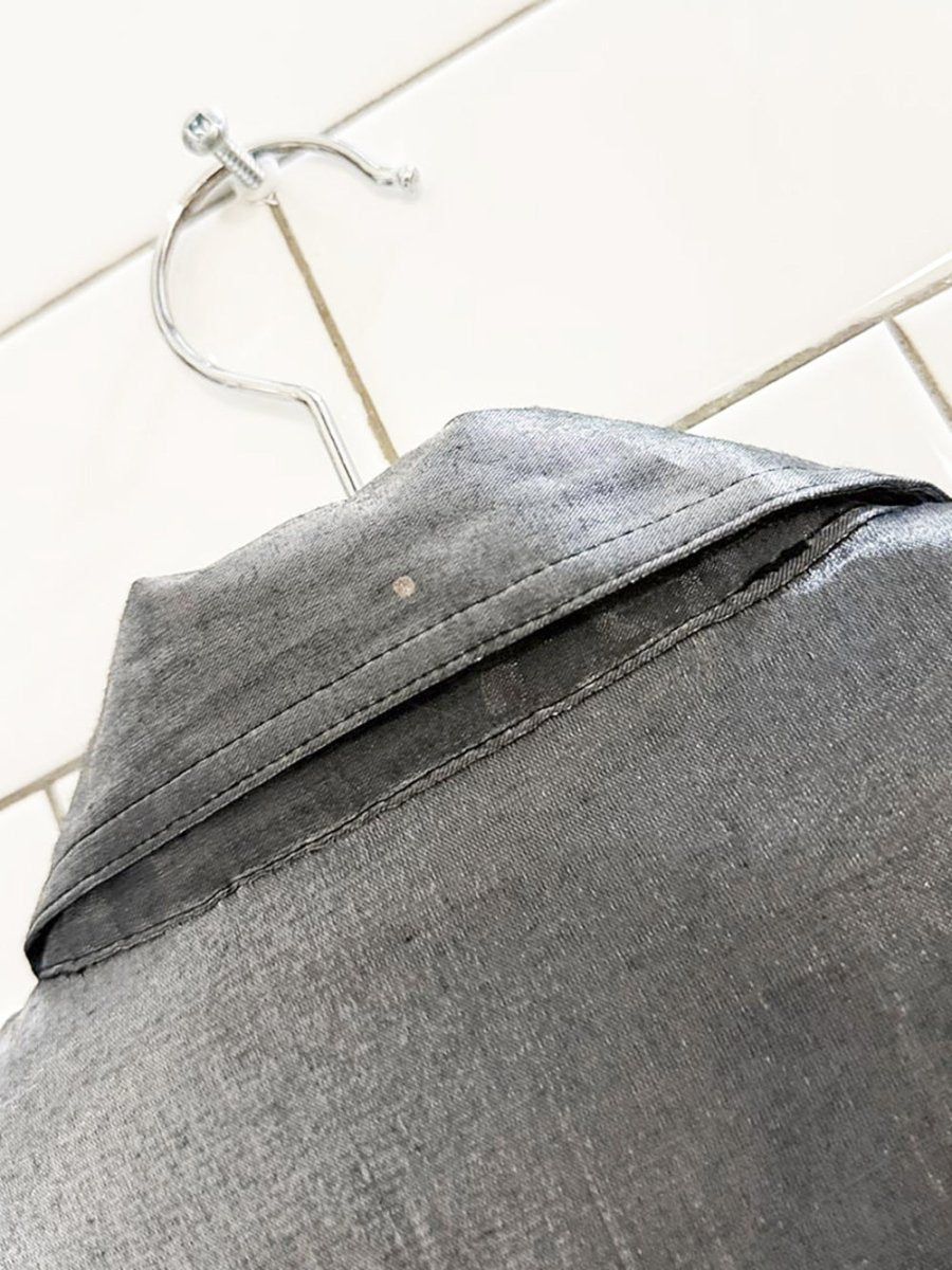 vintage 90s yves st. clair cropped metallic blouse - good market thrift store