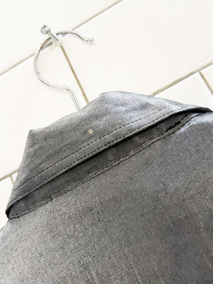 vintage 90s yves st. clair cropped metallic blouse - good market thrift store