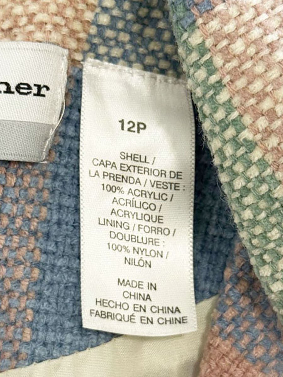 vintage alfred dunner woven check full zip light jacket - good market thrift store