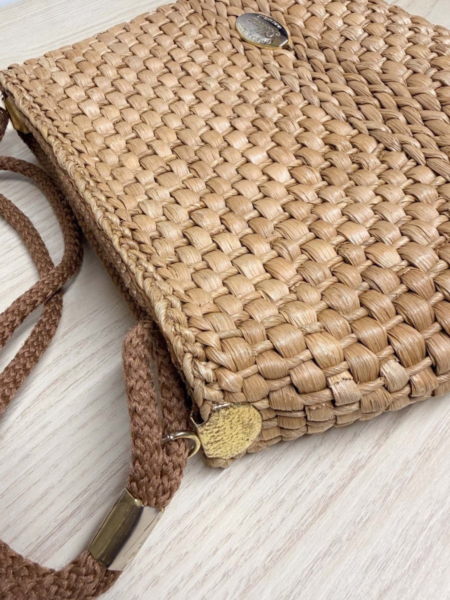 vintage alina creazioni woven basket shoulder bag | made in Italy - good market thrift store