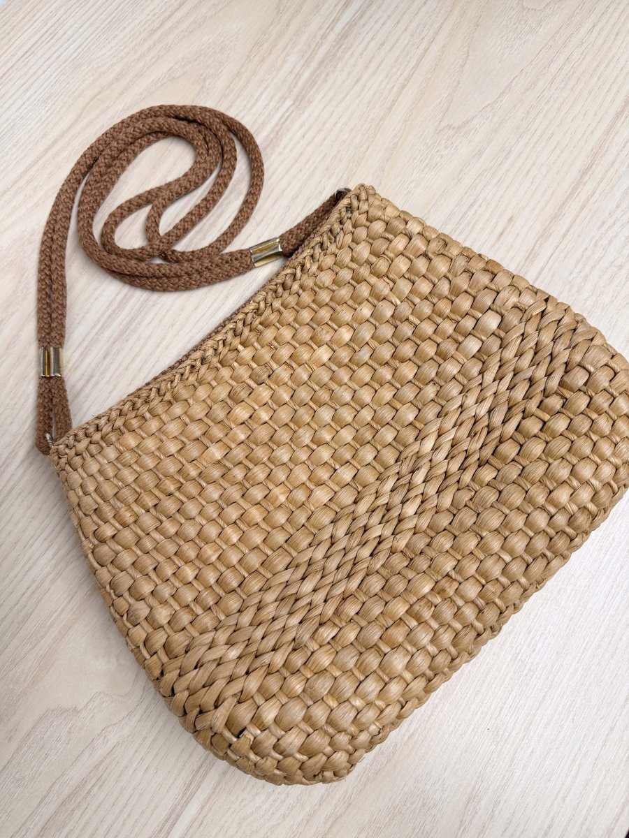 vintage alina creazioni woven basket shoulder bag | made in Italy - good market thrift store