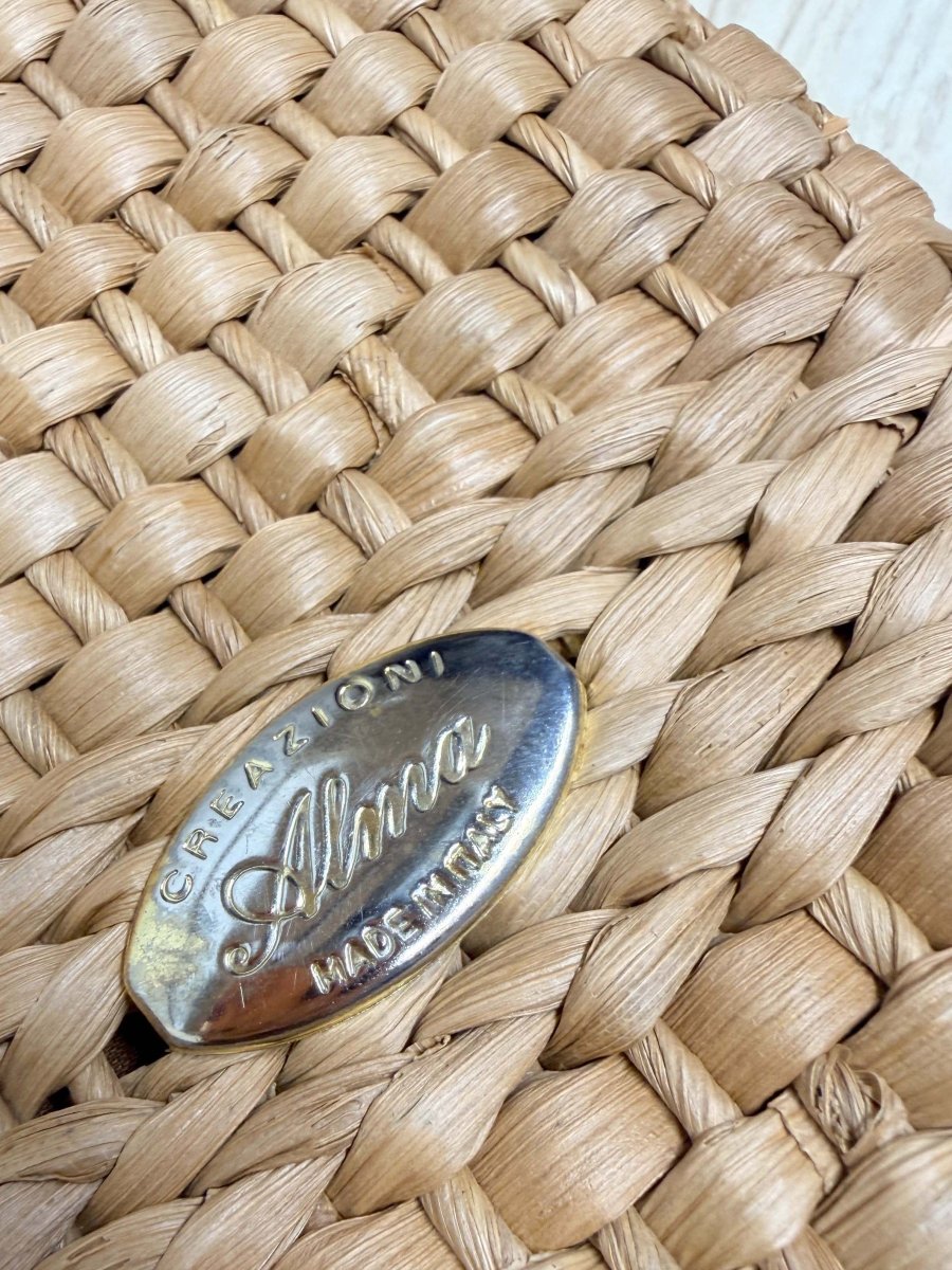 vintage alina creazioni woven basket shoulder bag | made in Italy - good market thrift store