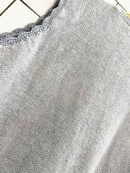 vintage alyssa brooke embroidered ribbon trees + wreaths holiday knit vest - good market thrift store