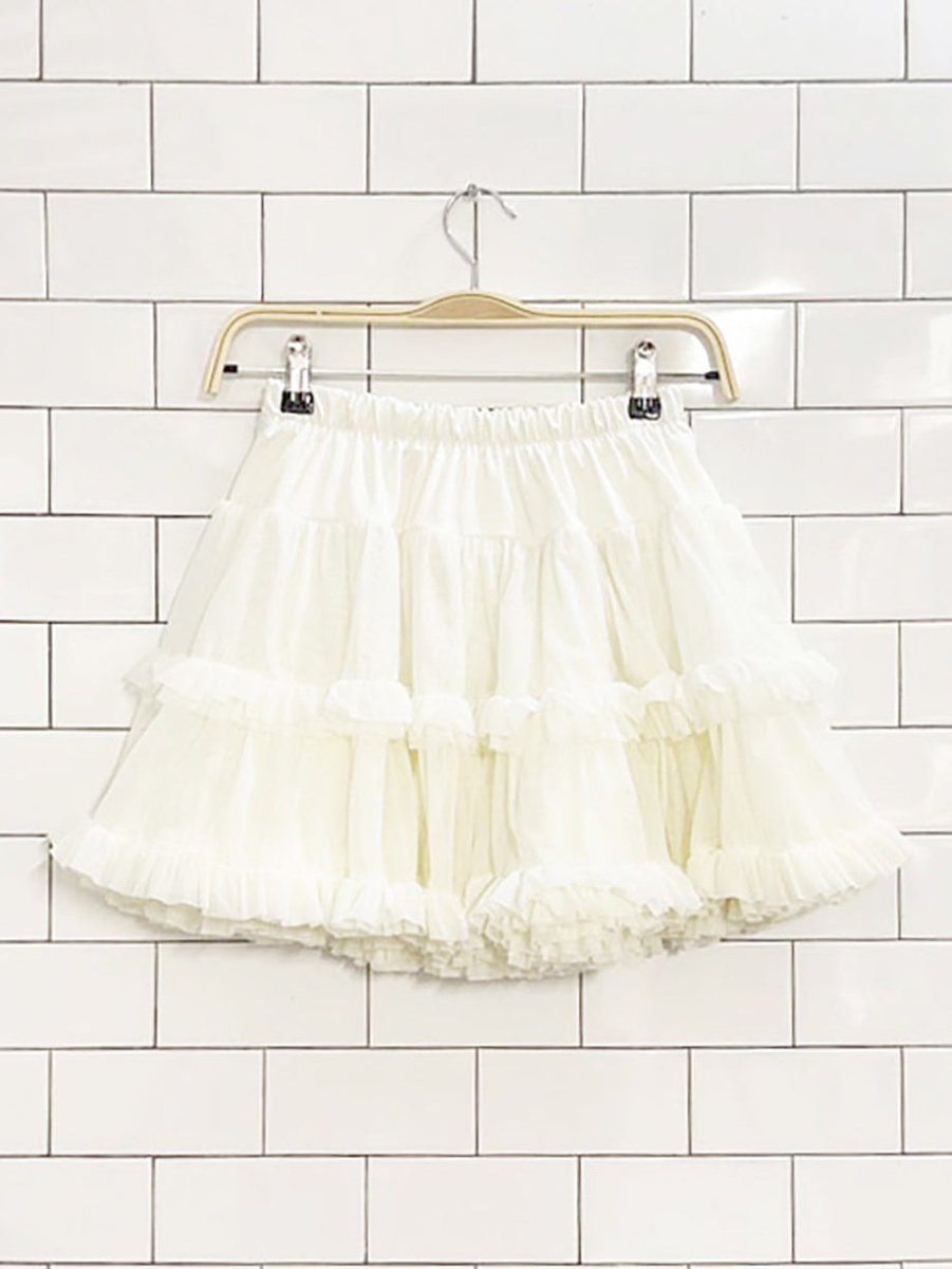 vintage american apparel tulle ruffle mini skirt | petticoat | made in USA - good market thrift store