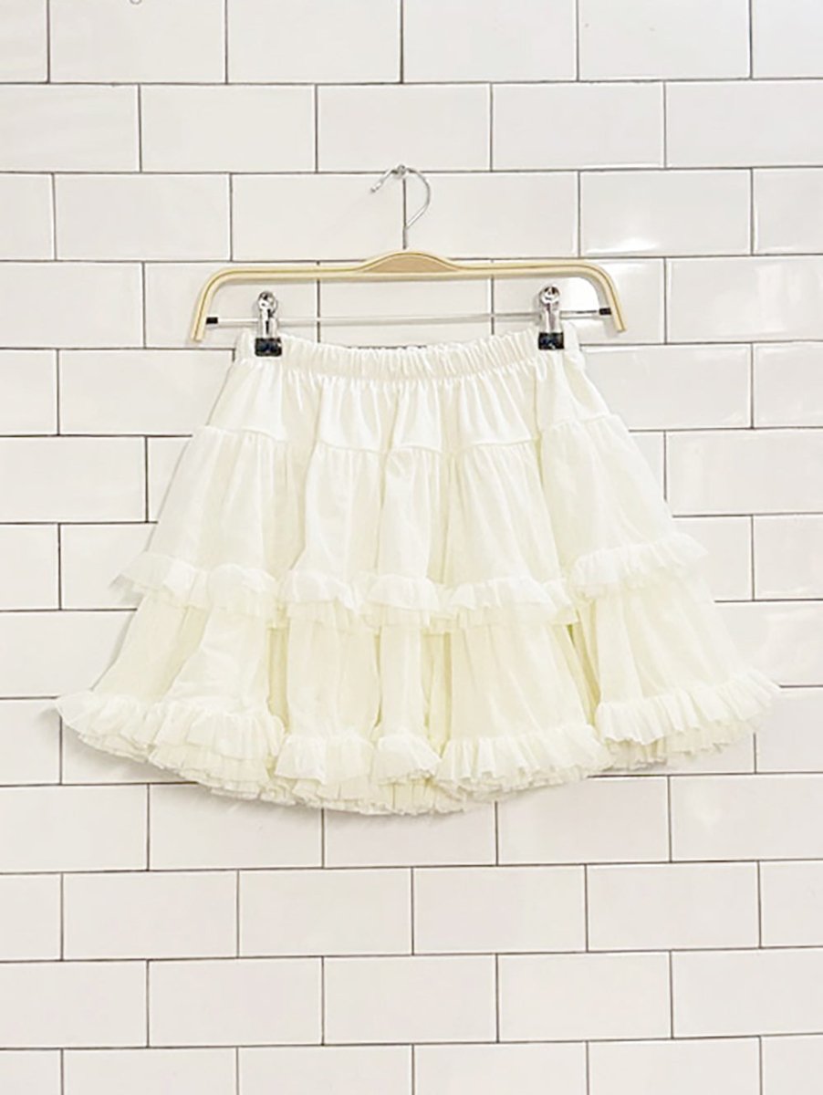vintage american apparel tulle ruffle mini skirt | petticoat | made in USA - good market thrift store