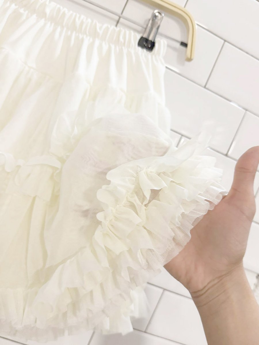 vintage american apparel tulle ruffle mini skirt | petticoat | made in USA - good market thrift store