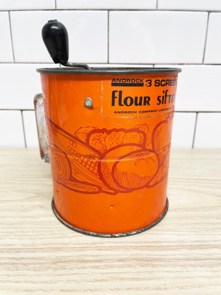 vintage androck 3 - screen flour sifter - good market thrift store
