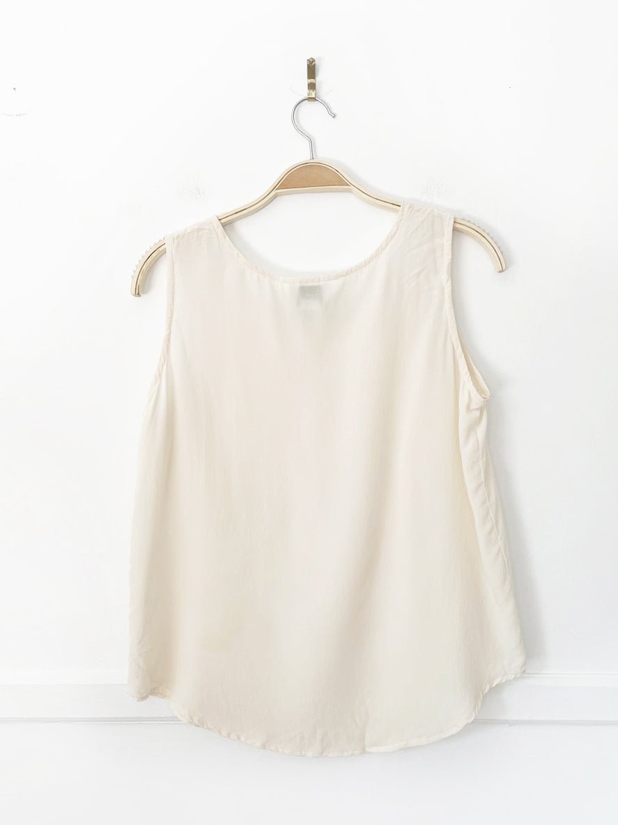 vintage angela tong 100% silk sleeveless top - good market thrift store