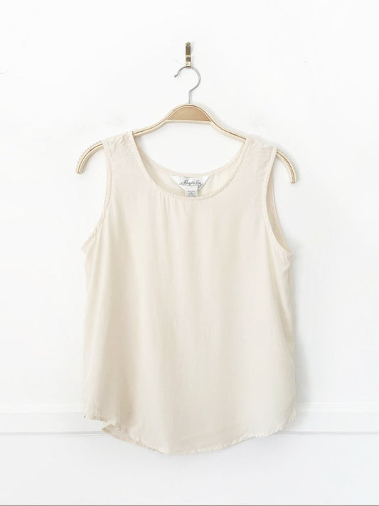 vintage angela tong 100% silk sleeveless top - good market thrift store