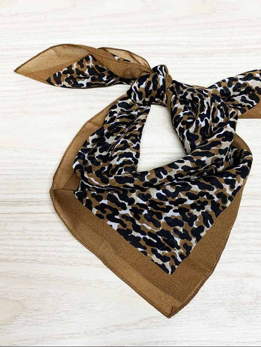 vintage animal print square scarf | made in italy - good market thrift store
