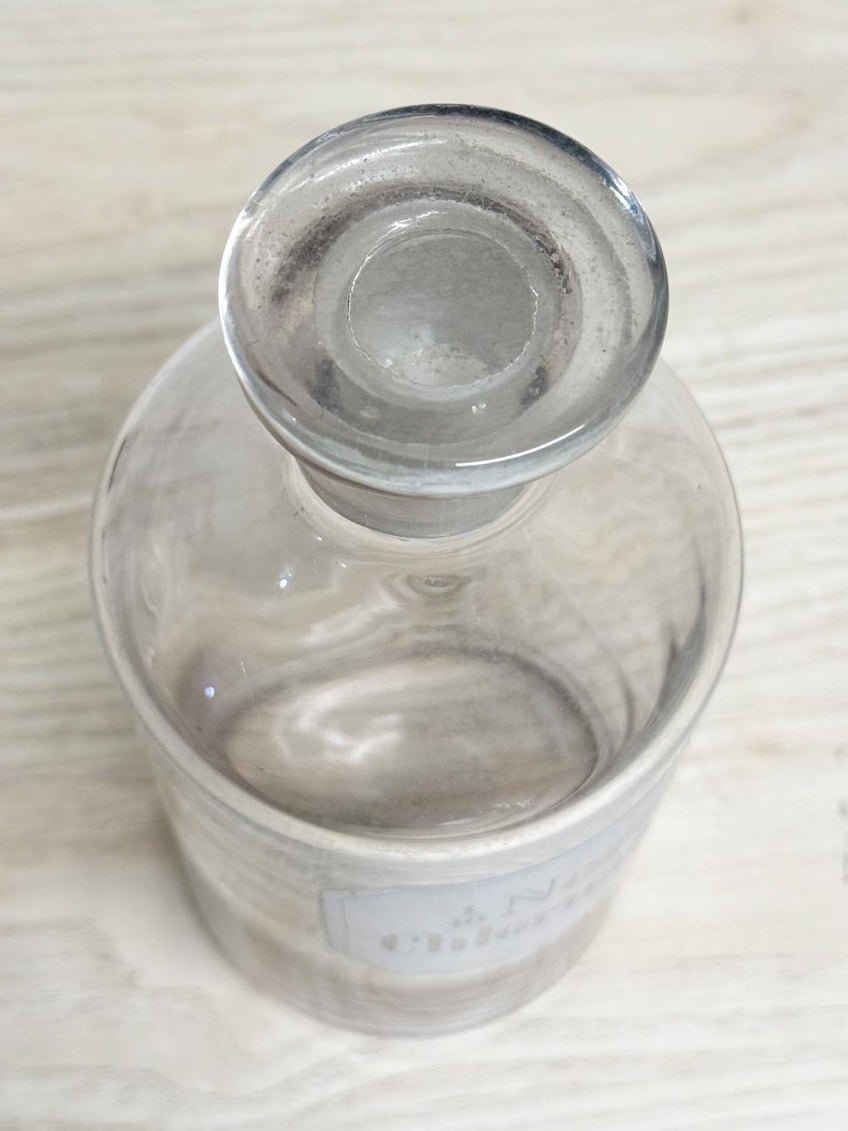 vintage apothecary glass bottle | 1/10 normal chloranatrium - good market thrift store