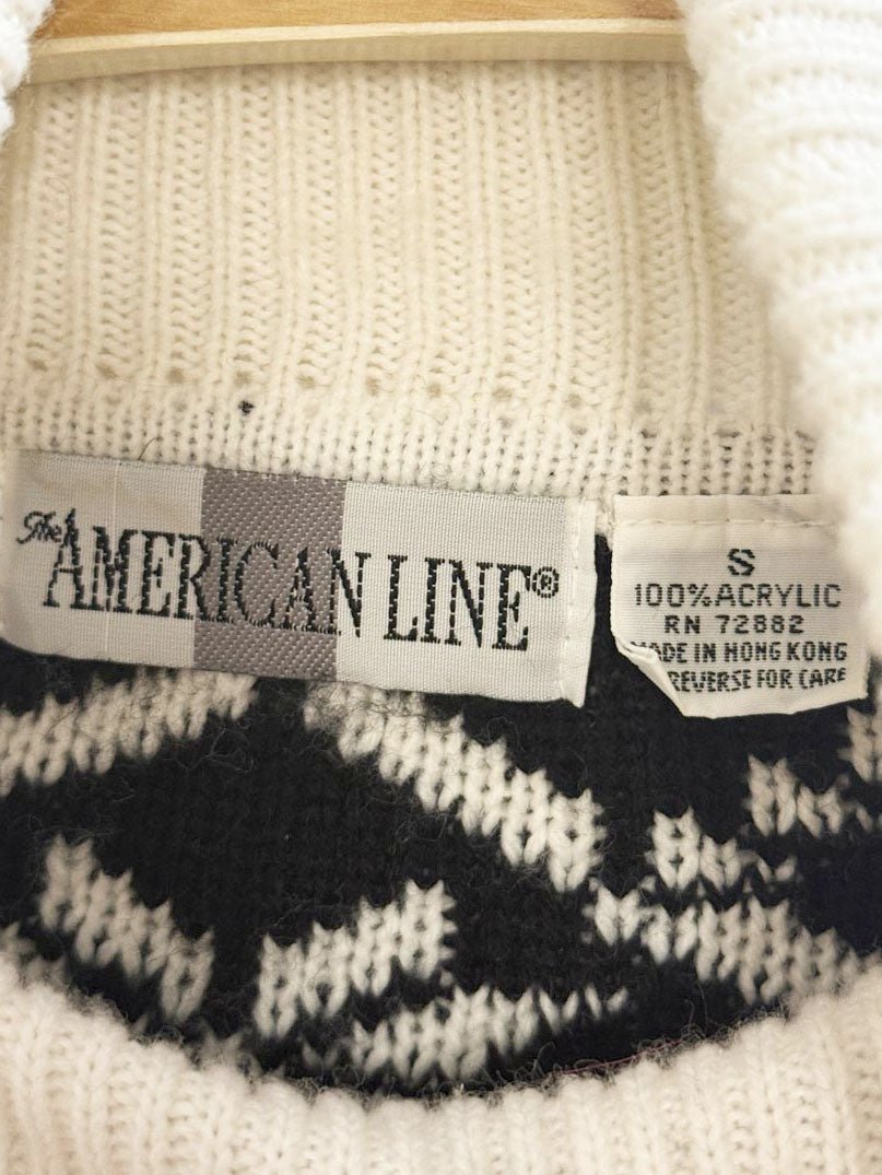 vintage aprés ski nordic snowflake cable knit sweater | the american line - good market thrift store