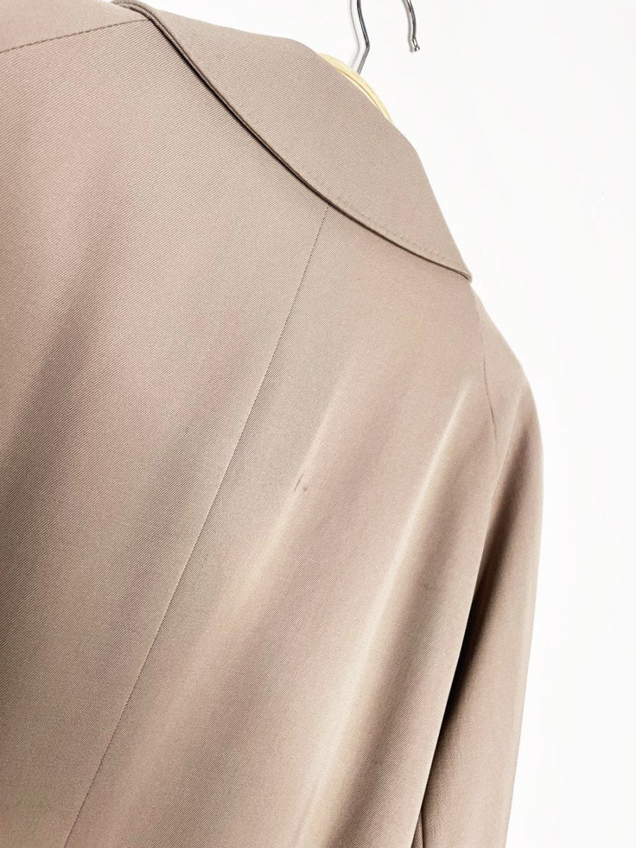 vintage aquascutum 100% wool minimal trench coat - good market thrift store