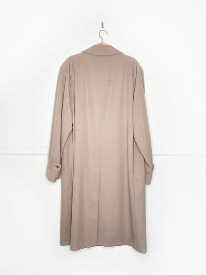 vintage aquascutum 100% wool minimal trench coat - good market thrift store