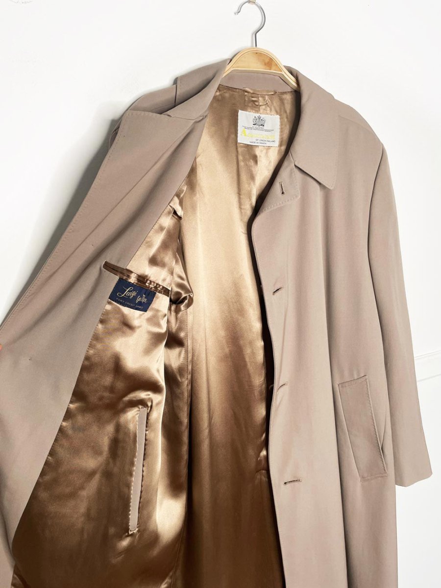 vintage aquascutum 100% wool minimal trench coat - good market thrift store