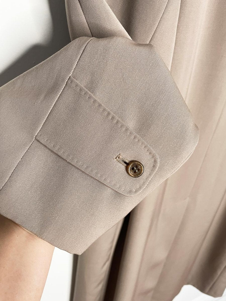 vintage aquascutum 100% wool minimal trench coat - good market thrift store