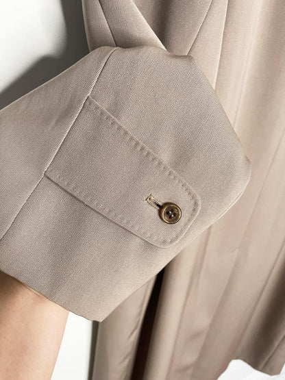 vintage aquascutum 100% wool minimal trench coat - good market thrift store