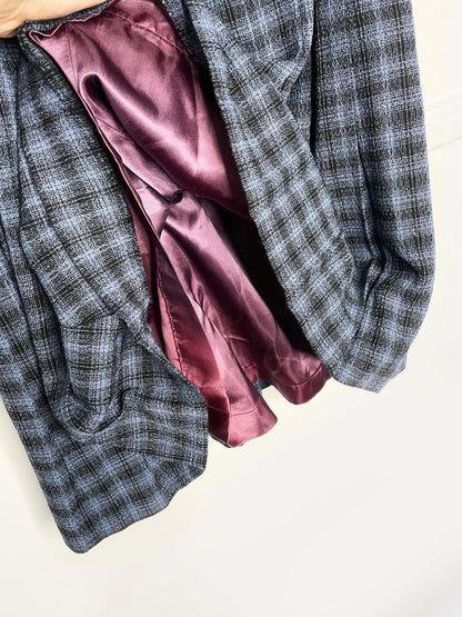 vintage aquascutum woven plaid pleated midi skirt - good market thrift store