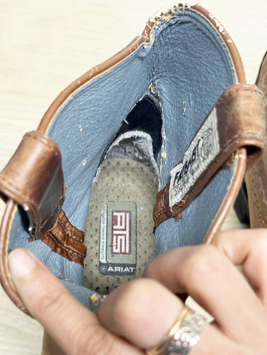 vintage ariat fatbaby leather western cowboy boots - good market thrift store
