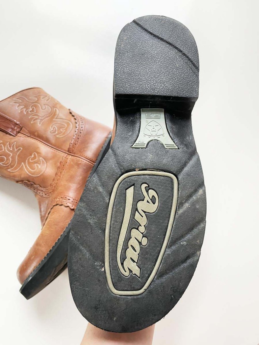 vintage ariat fatbaby leather western cowboy boots - good market thrift store