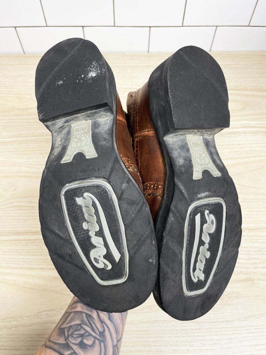 vintage ariat fatbaby leather western cowboy boots - good market thrift store
