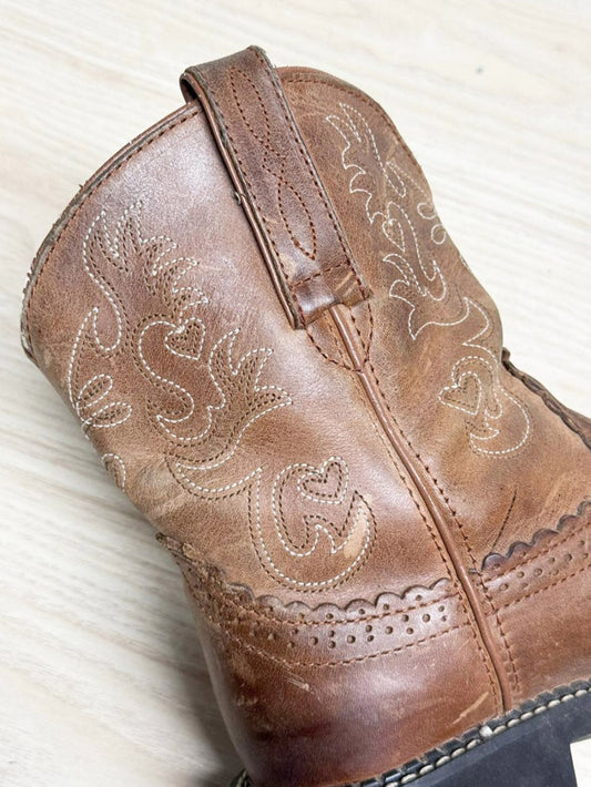 vintage ariat fatbaby leather western cowboy boots - good market thrift store