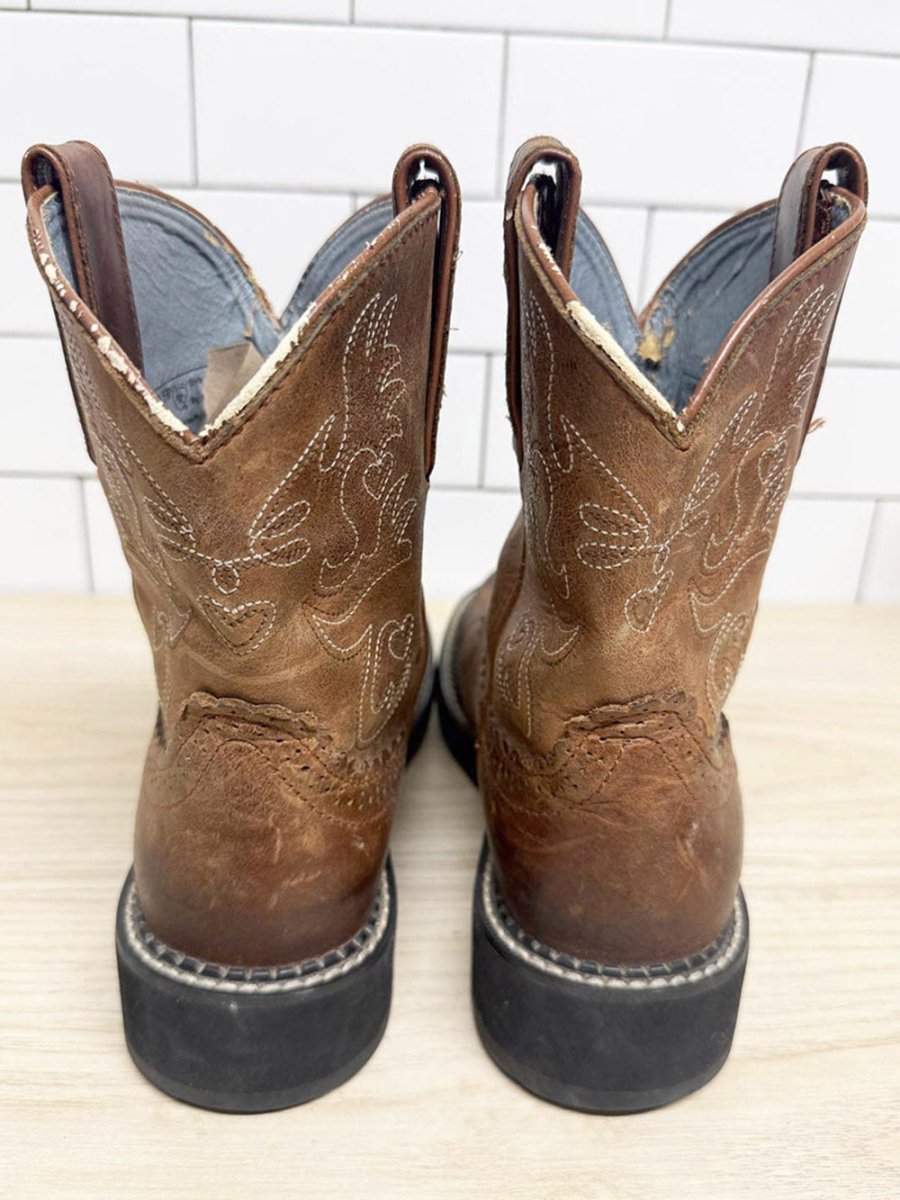 vintage ariat fatbaby leather western cowboy boots - good market thrift store