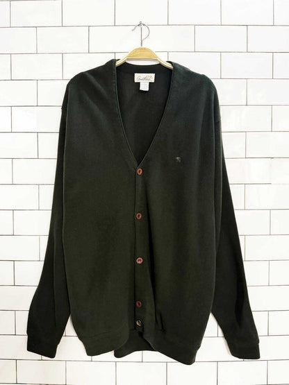 vintage arnold palmer minimal knit dad cardigan - good market thrift store
