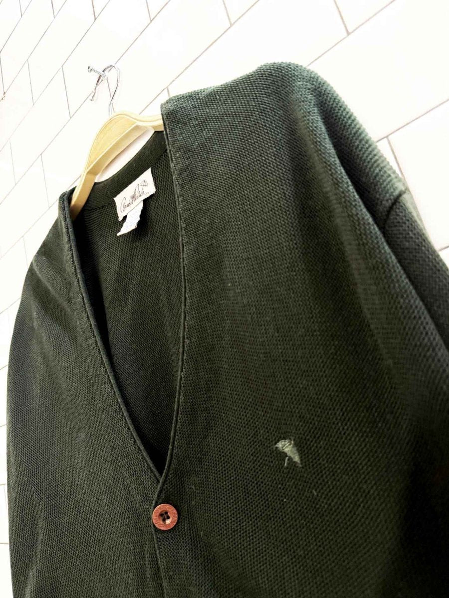 vintage arnold palmer minimal knit dad cardigan - good market thrift store