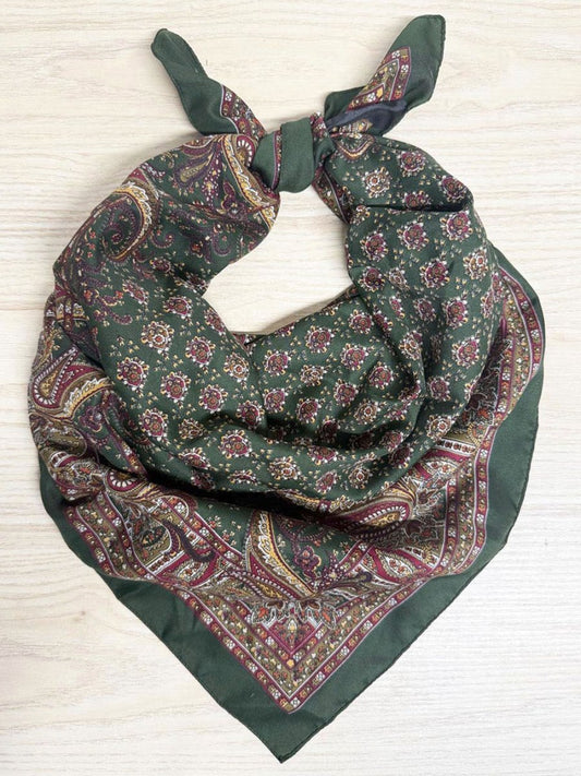 vintage art of the scarf satin paisley square scarf | tie rack | made in Italy - good market thrift store